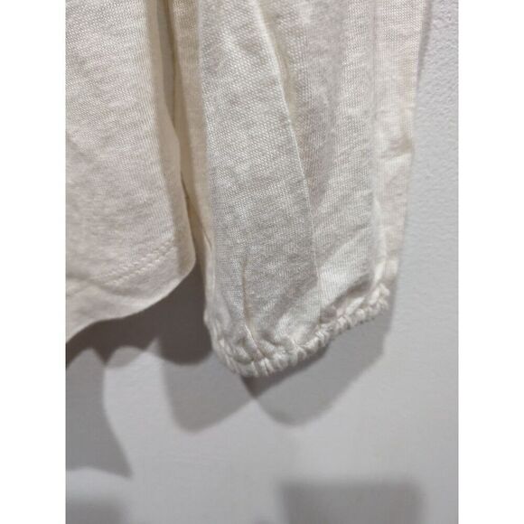 New! Lauren Ralph Lauren Black Label Linen Blend Ruffled Keyhole Blouse, S - Picture 5 of 11